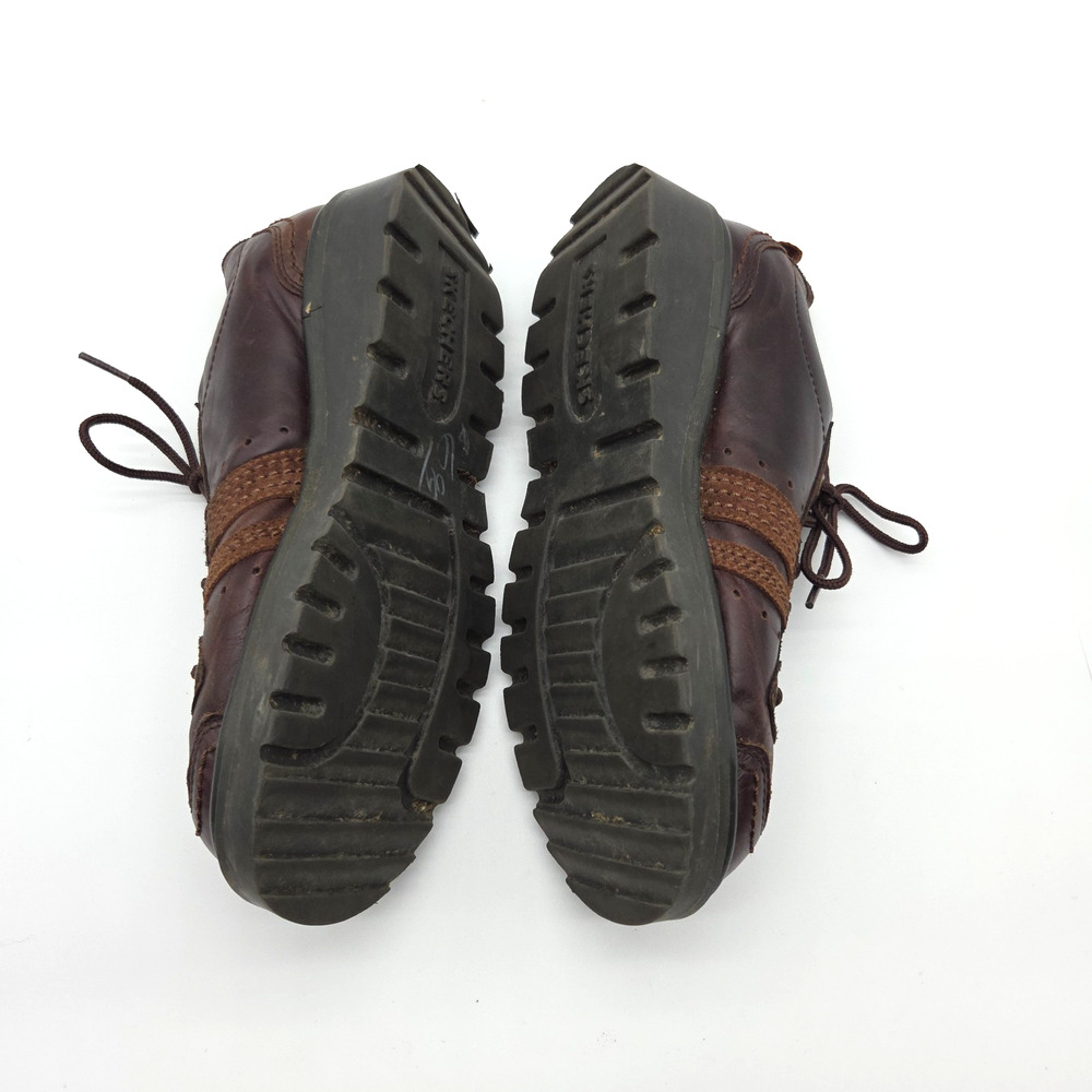 Vintage Y2K Skechers Jammers Platform Oxford Lace Up Shoes Size 9 Brown Chunky - Picture 5 of 9
